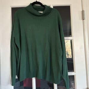 Treasure & Bond 1X green turtleneck long sleeve top long sleeve
